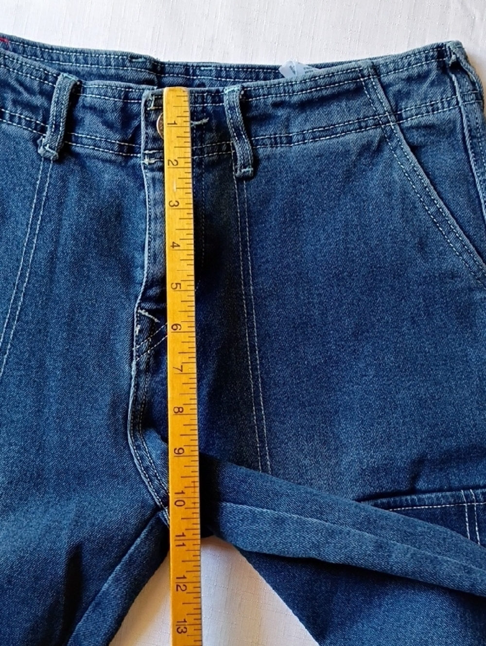 True Religion Women's Dark Blue Cargo Straight Jeans Size 28 - Picture 7 of 13
